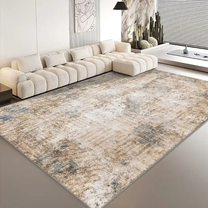 Abstract Geometric Flannel Area Rug | Non-Slip Washable Floor Mat