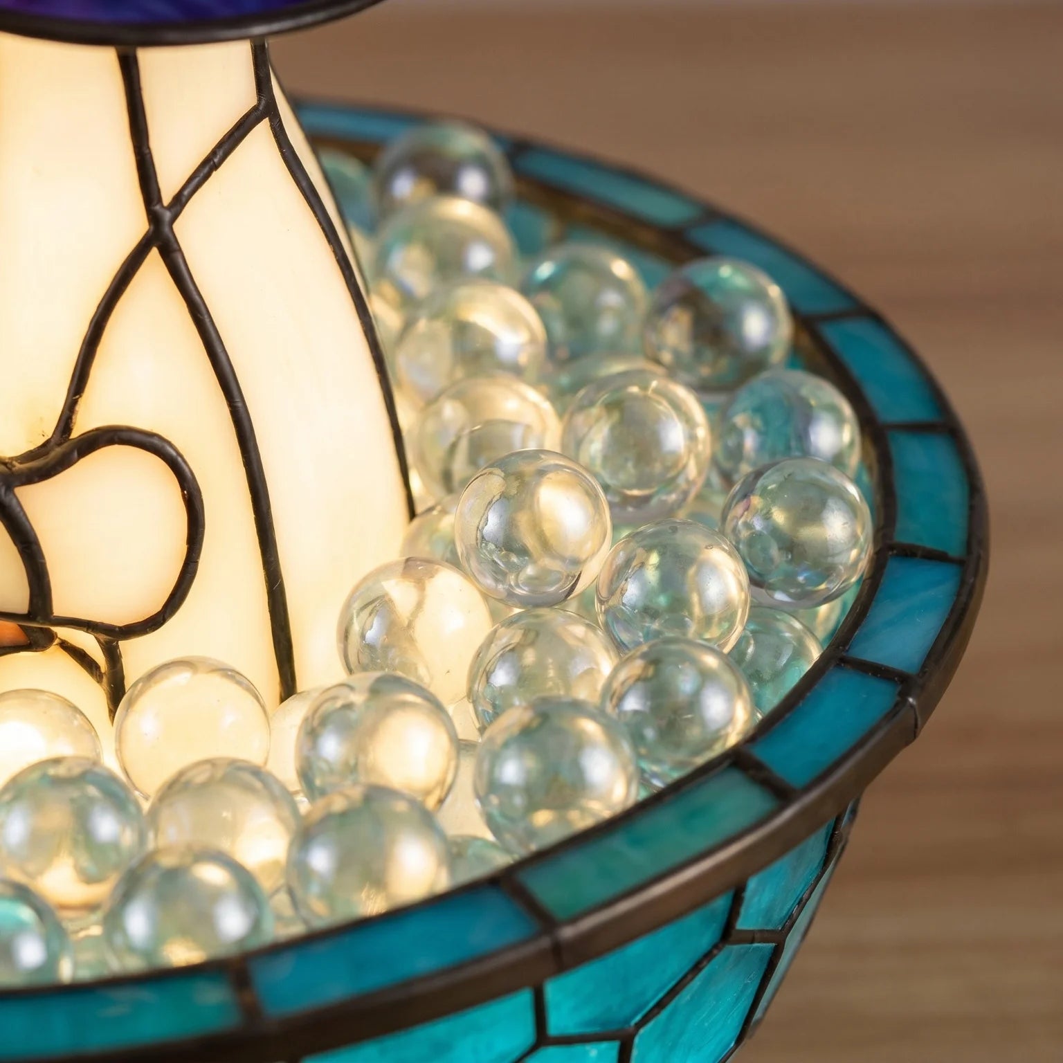 Stained Glass Rechargeable Ambient Lamp