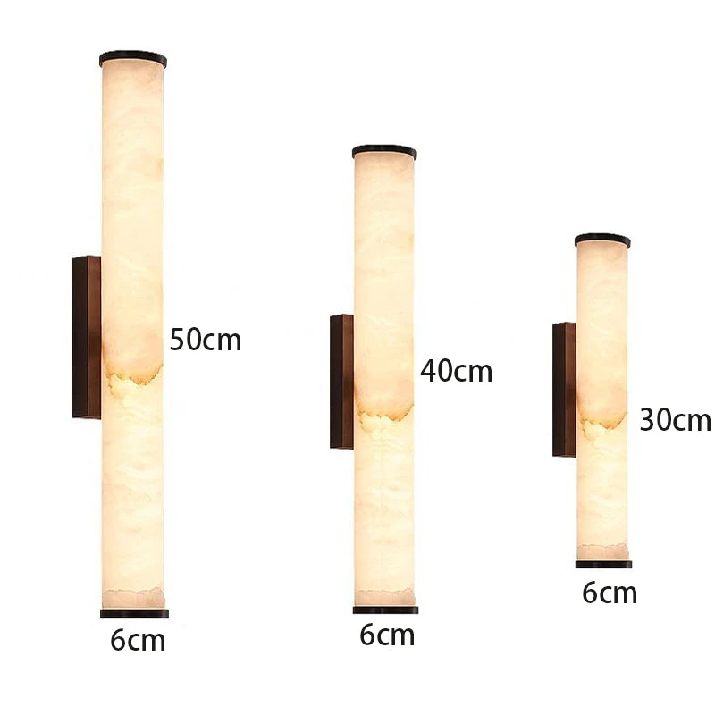 Modern Black Marble-Style LED Wall Lamp