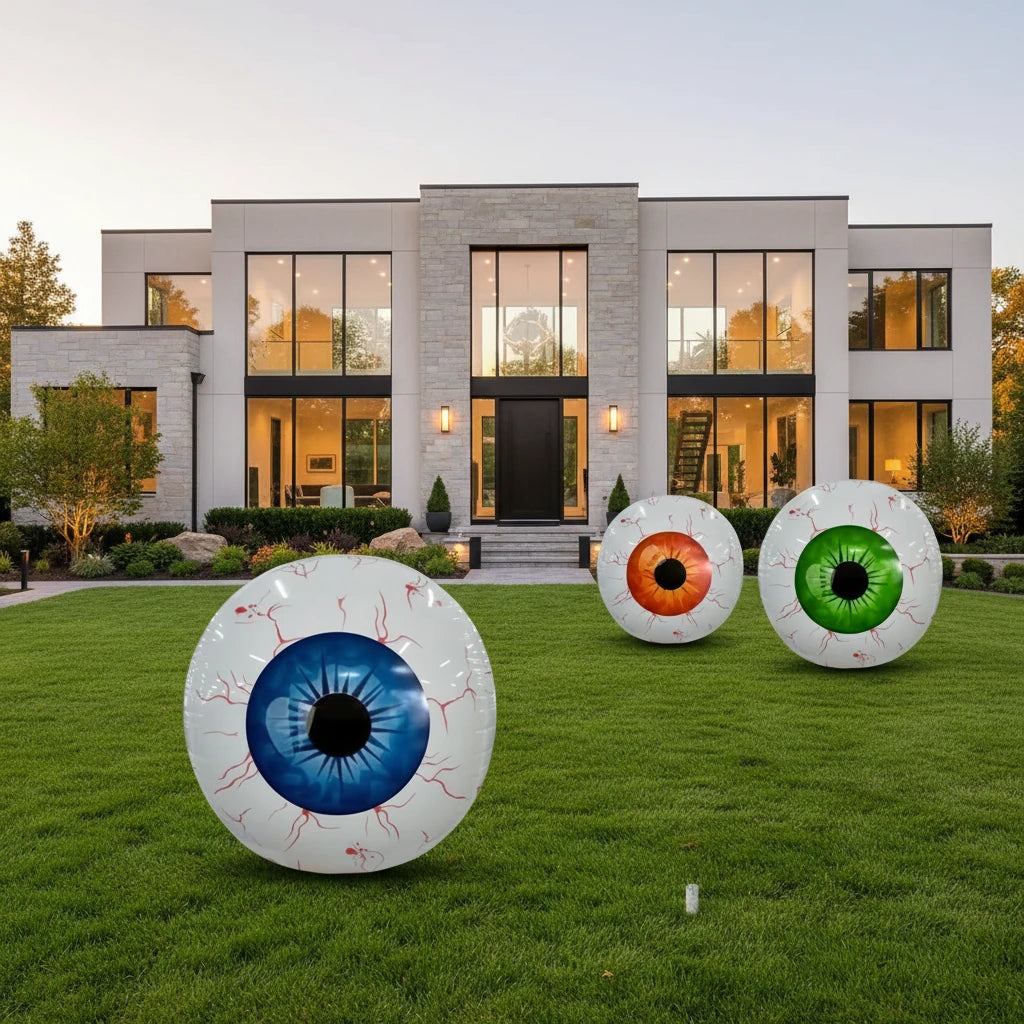 Halloween Inflatable Bloodshot Eyeball Decoration