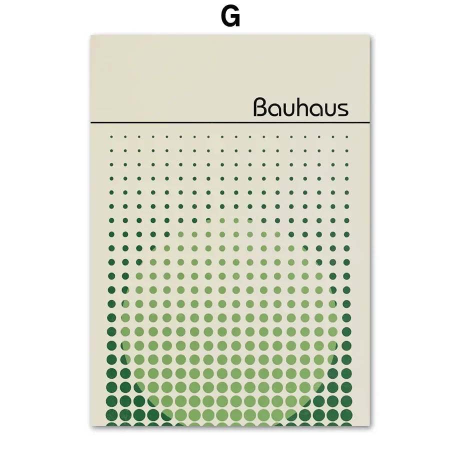 Abstract Bauhaus Canvas Wall Art Print