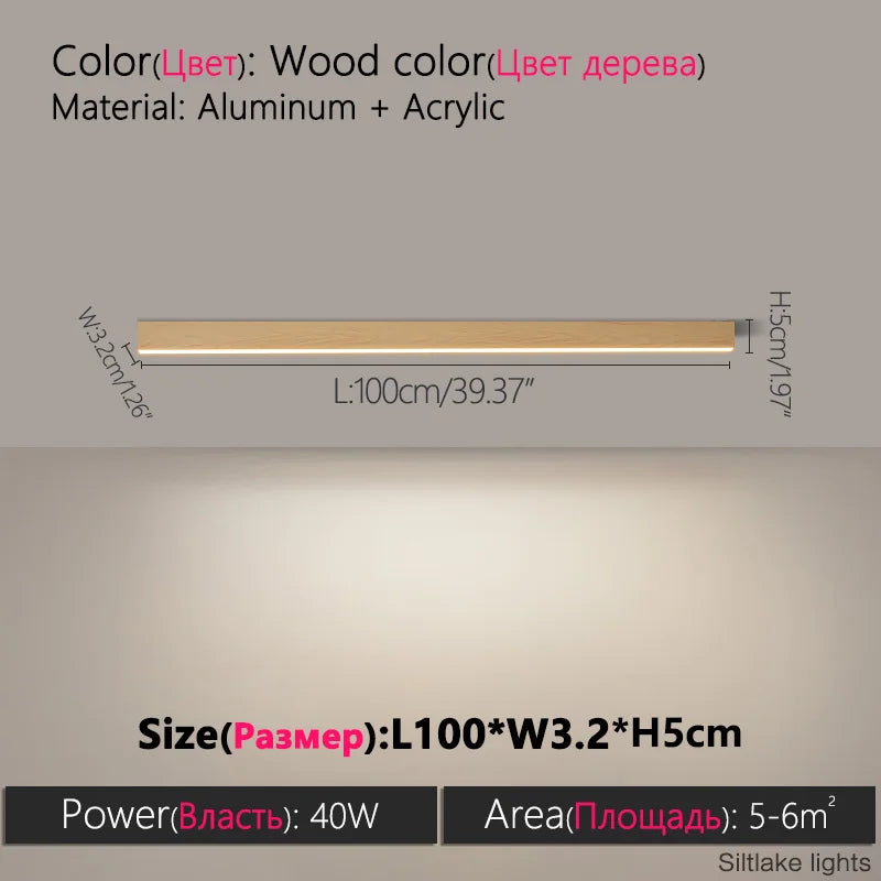 Nordic LED Strip Ceiling Light