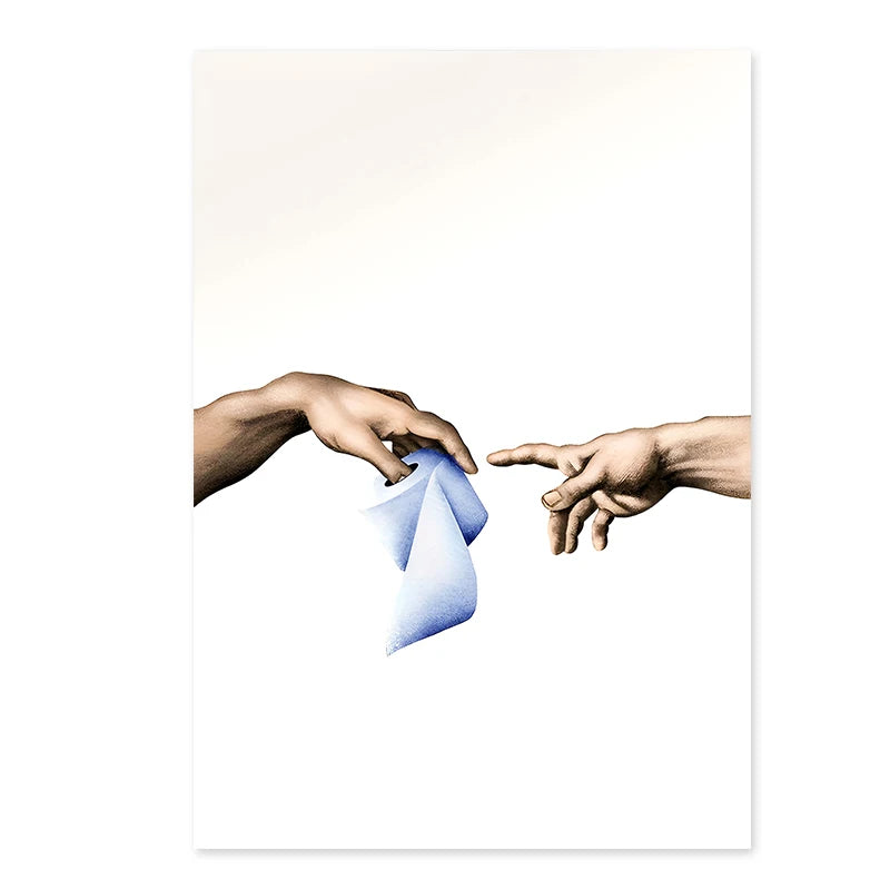 Michelangelo Parody Humour Canvas Print