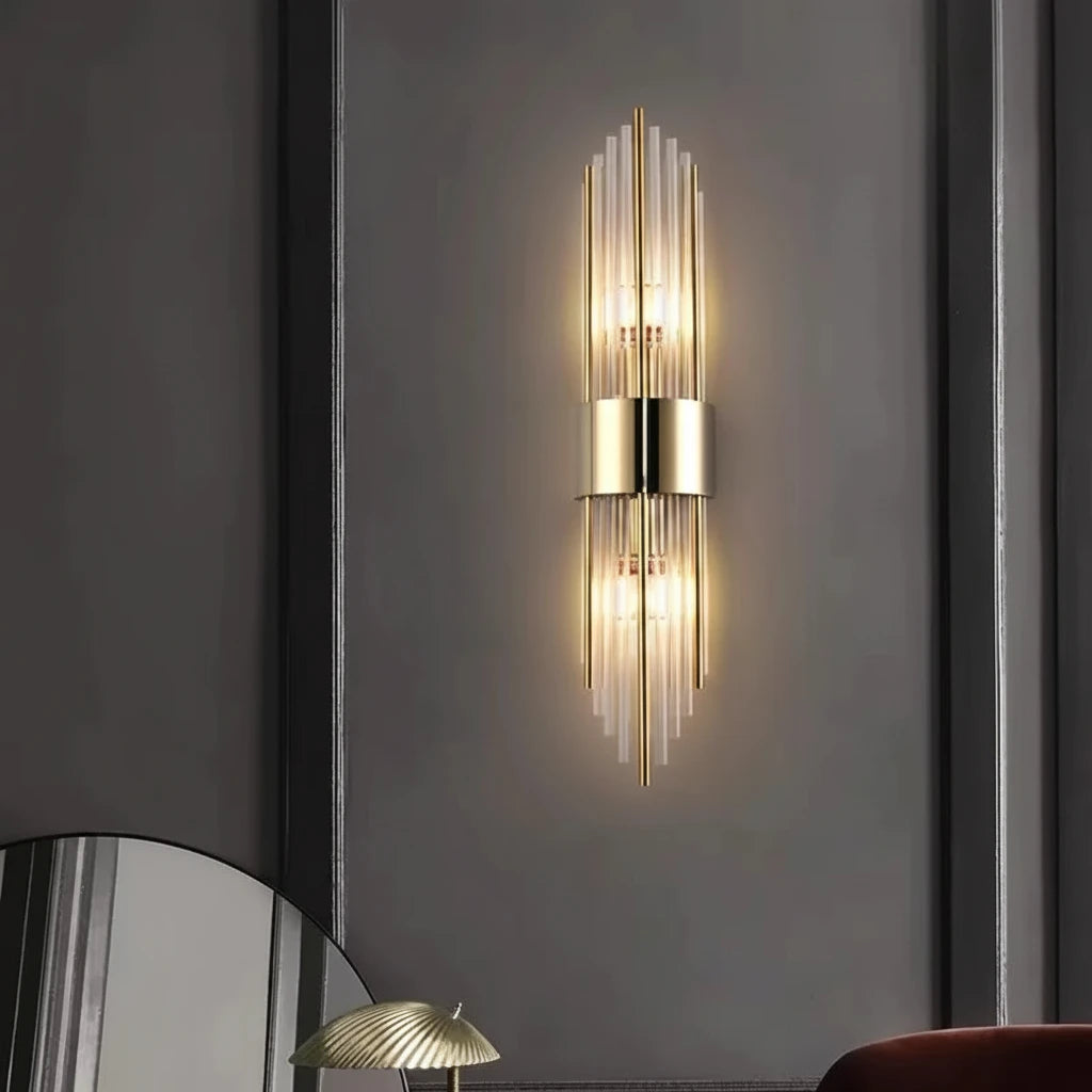 Light Luxury Gold LED Wall Sconce for Living Room, Bedroom & Stairs