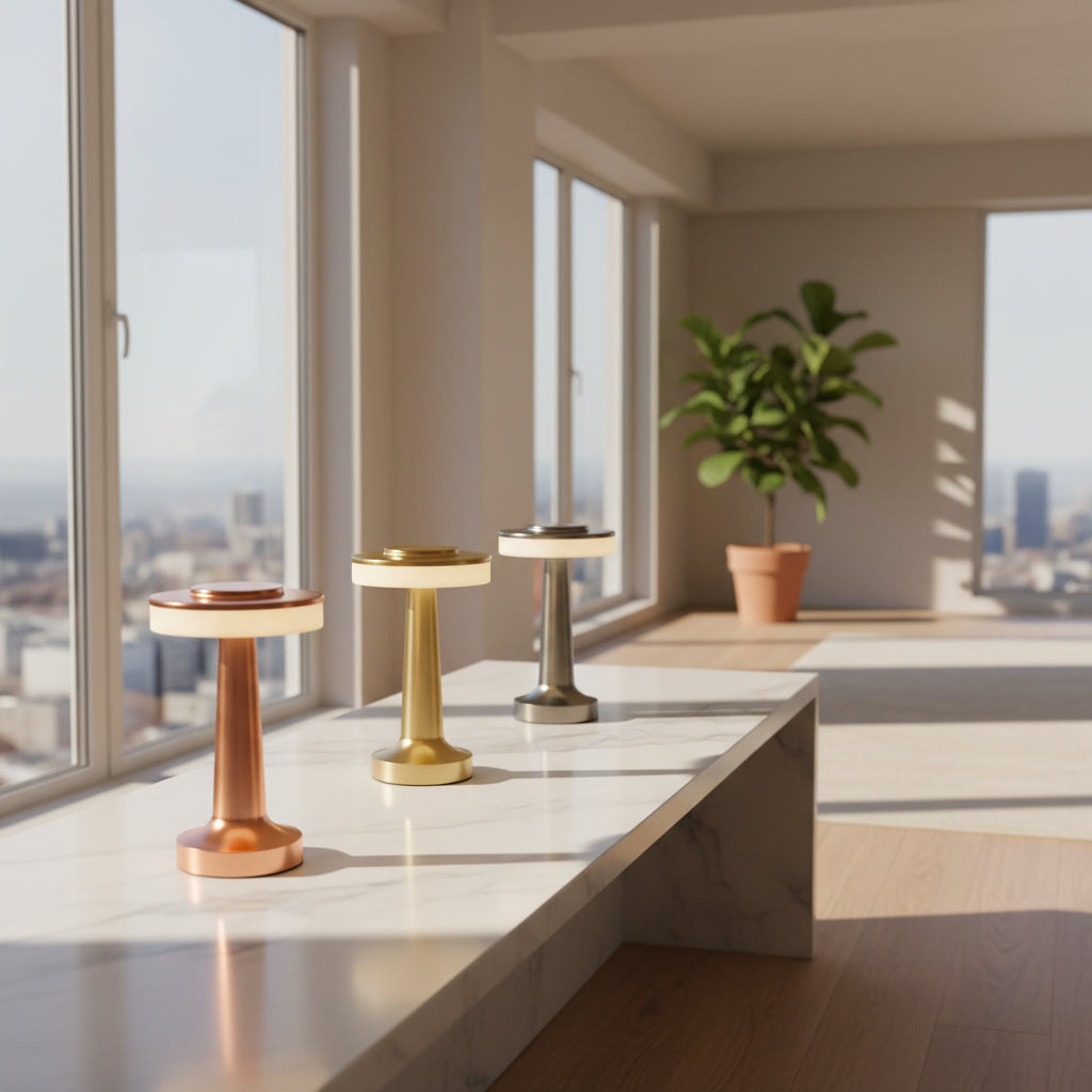 UFO LED Table Lamp – Rechargeable Metal Touch Light for Bar & Bedroom