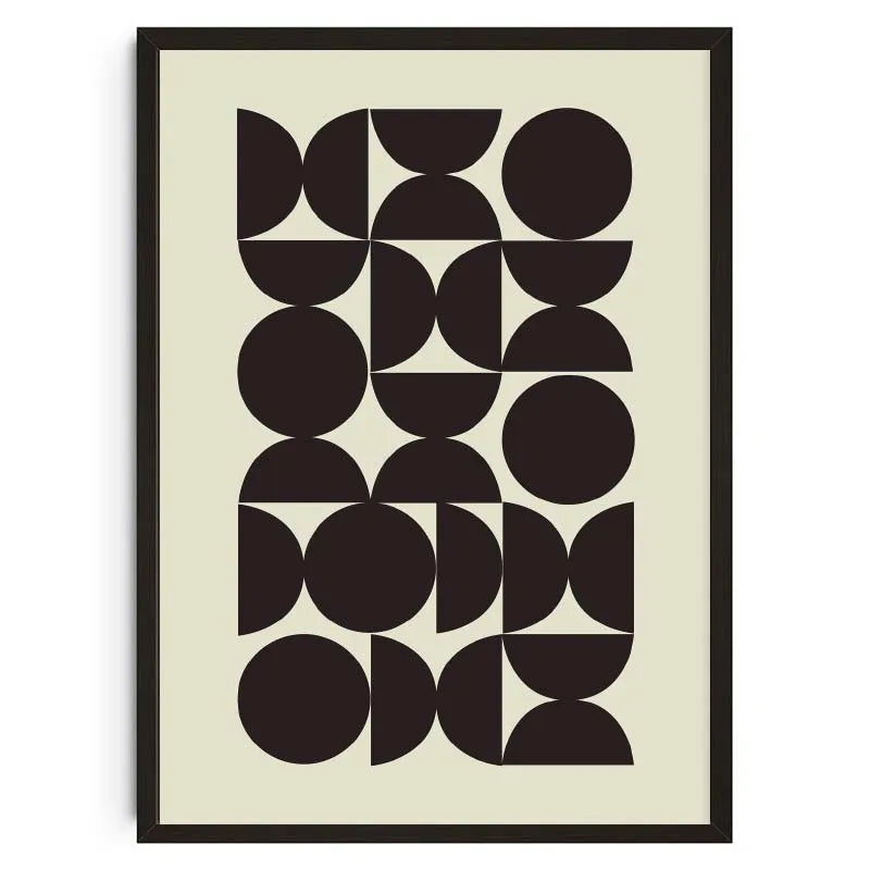 Mid-Century Modern Bauhaus Abstract Geometric Wall Art