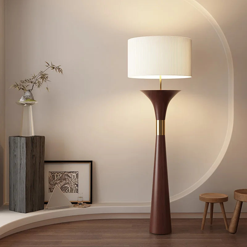 Modern Fabric Floor Lamp with Iron Base