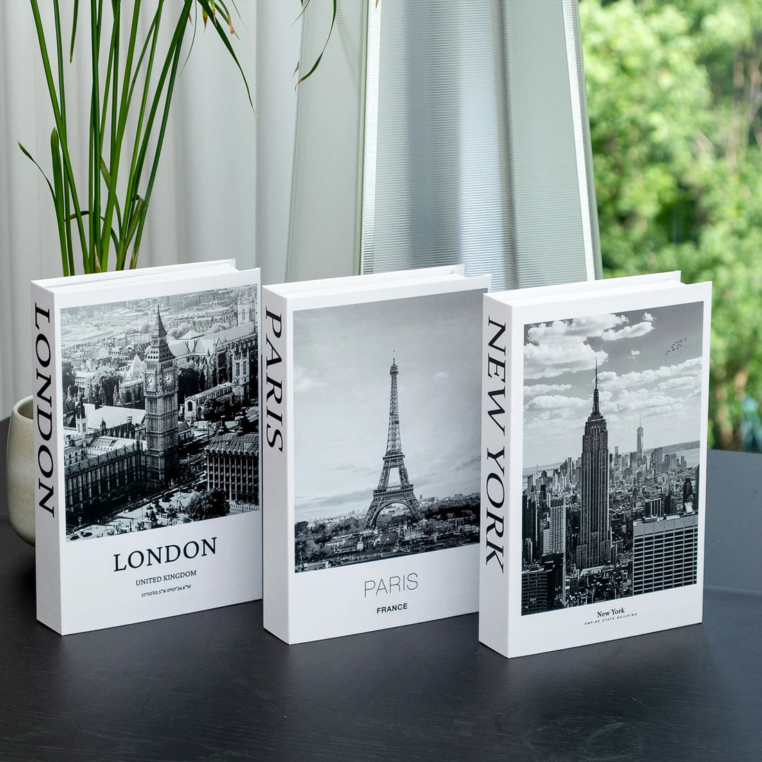 Decorative Fake Book Box – Modern Home Décor Storage Ornament