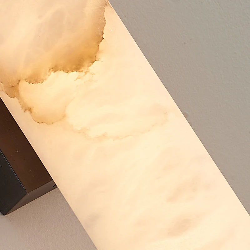 Modern Black Marble-Style LED Wall Lamp