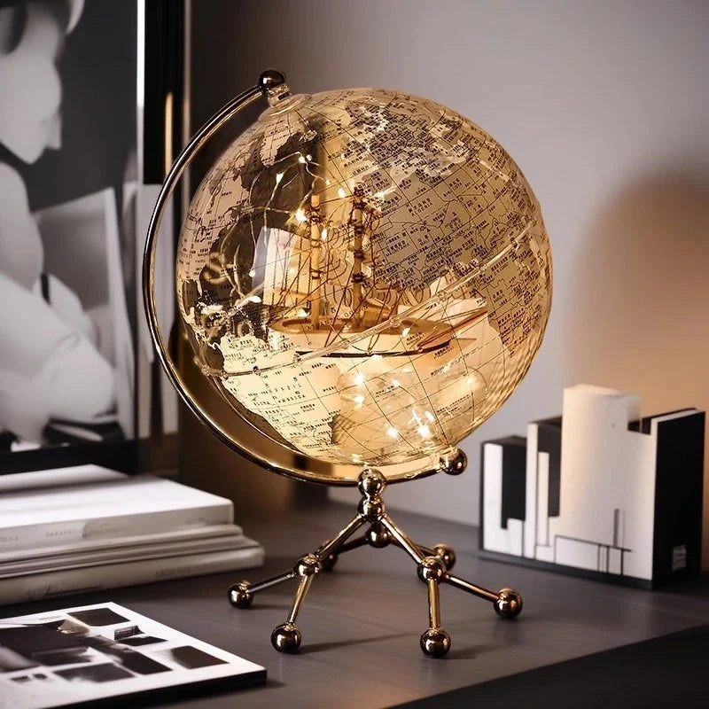 Globe Ornament with Sailboat Accent