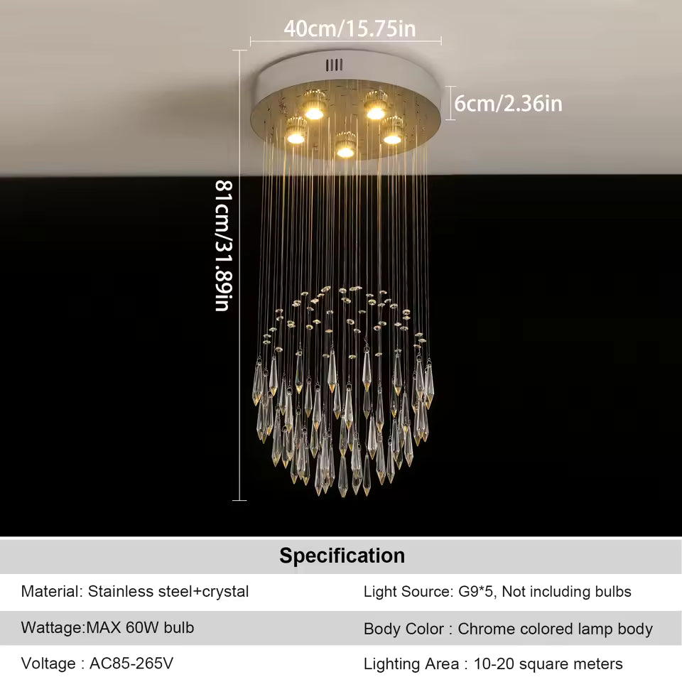 Luxury Crystal LED Chandelier | Polished Chrome | GU10 | Multi-Style