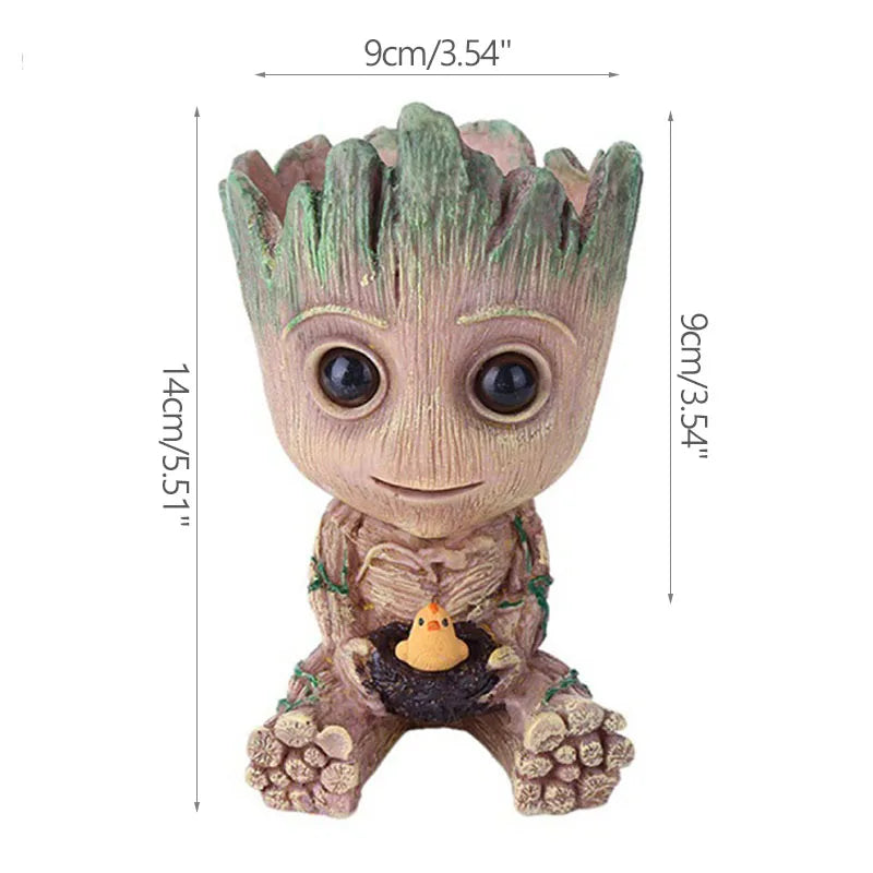 Groot Tree Figure Planter Vase | Desk Organiser & Pen Holder