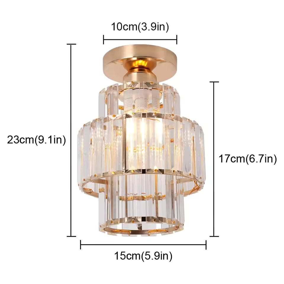 Modern Crystal Flush Mount Chandelier