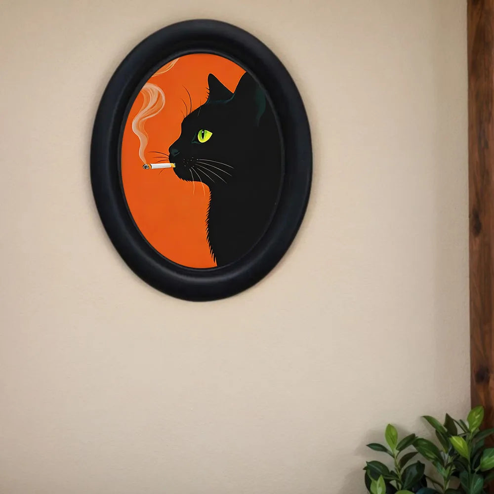 Black Cat Framed Mini Wall Art
