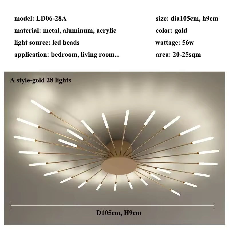 Firework LED Ceiling Chandelier