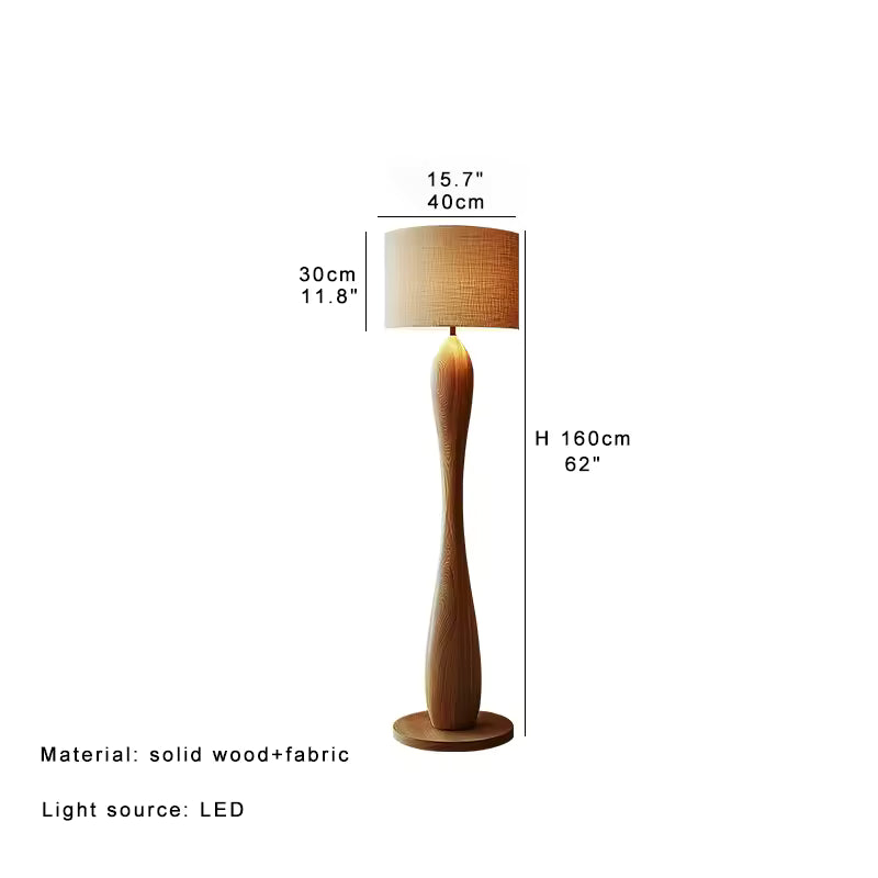 Modern Wooden LED Floor Lamp