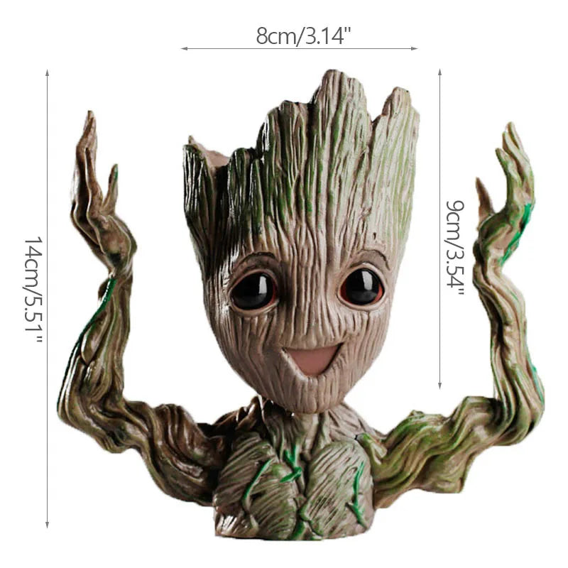 Groot Tree Figure Planter Vase | Desk Organiser & Pen Holder