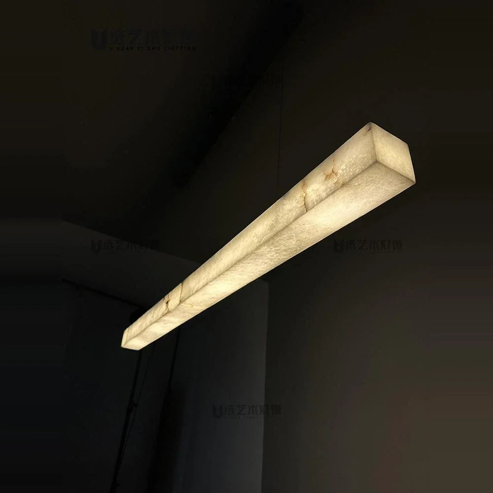 Modern Marble & Brass LED Pendant Light