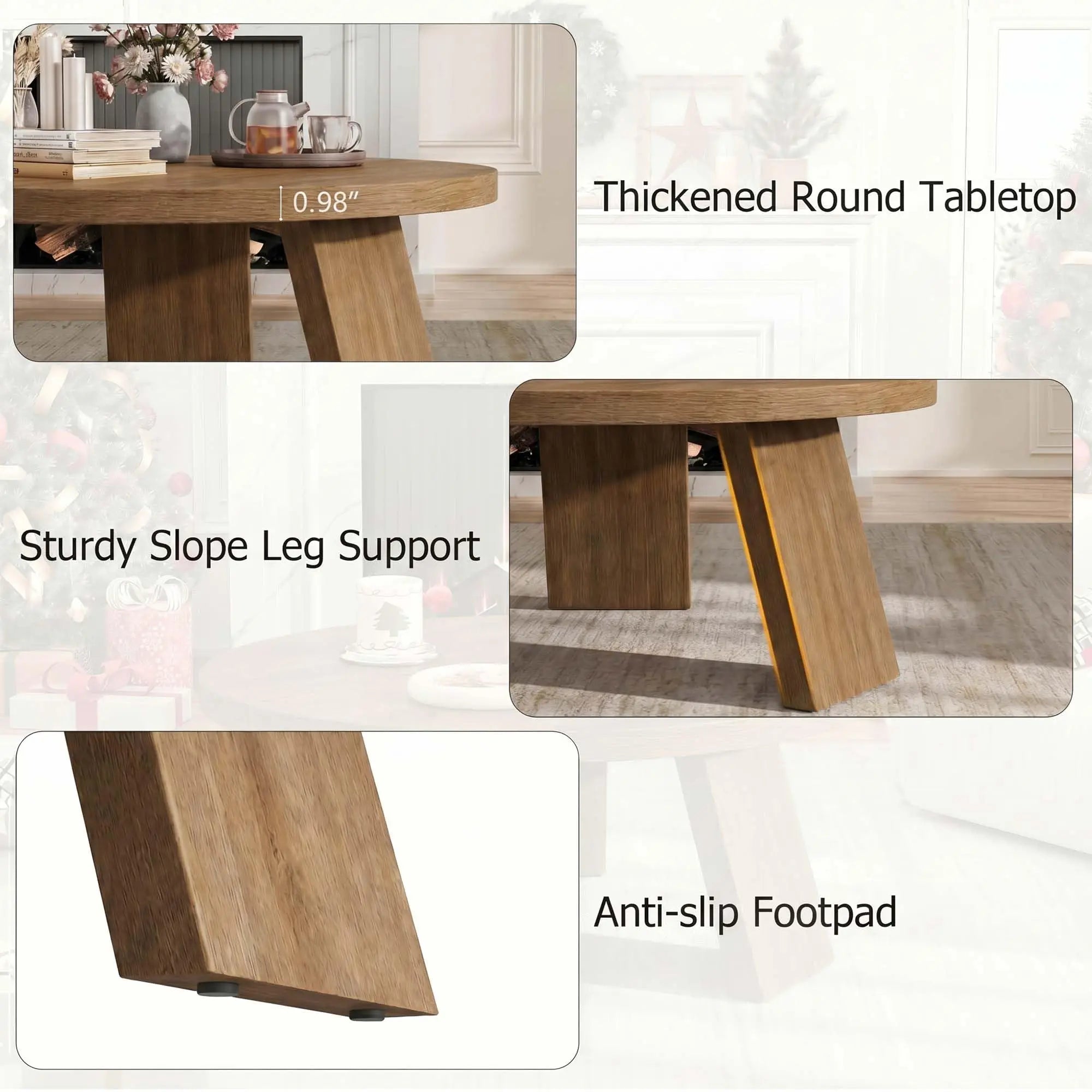 Modern Round Wood Coffee Table
