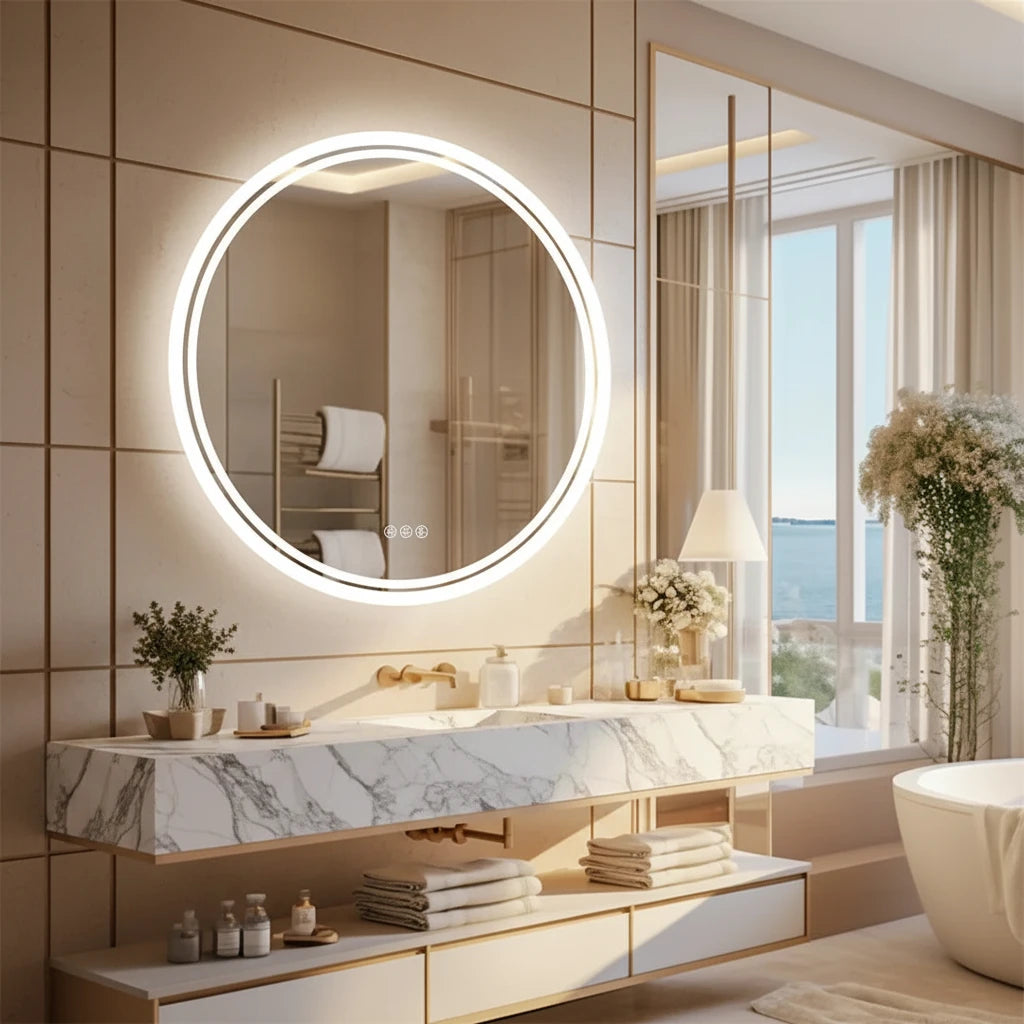 Round LED Bathroom Mirror