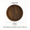 Round Solid Wood Candle Tray – Rustic Tabletop Décor