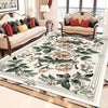 Floral Area Rug | Soft Flannel Carpet for Living Room, Bedroom & Hallway