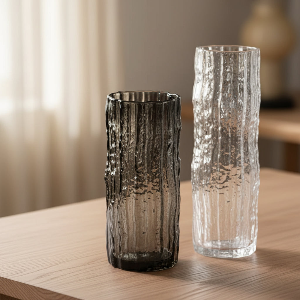 Glacier Glass Flower Vase