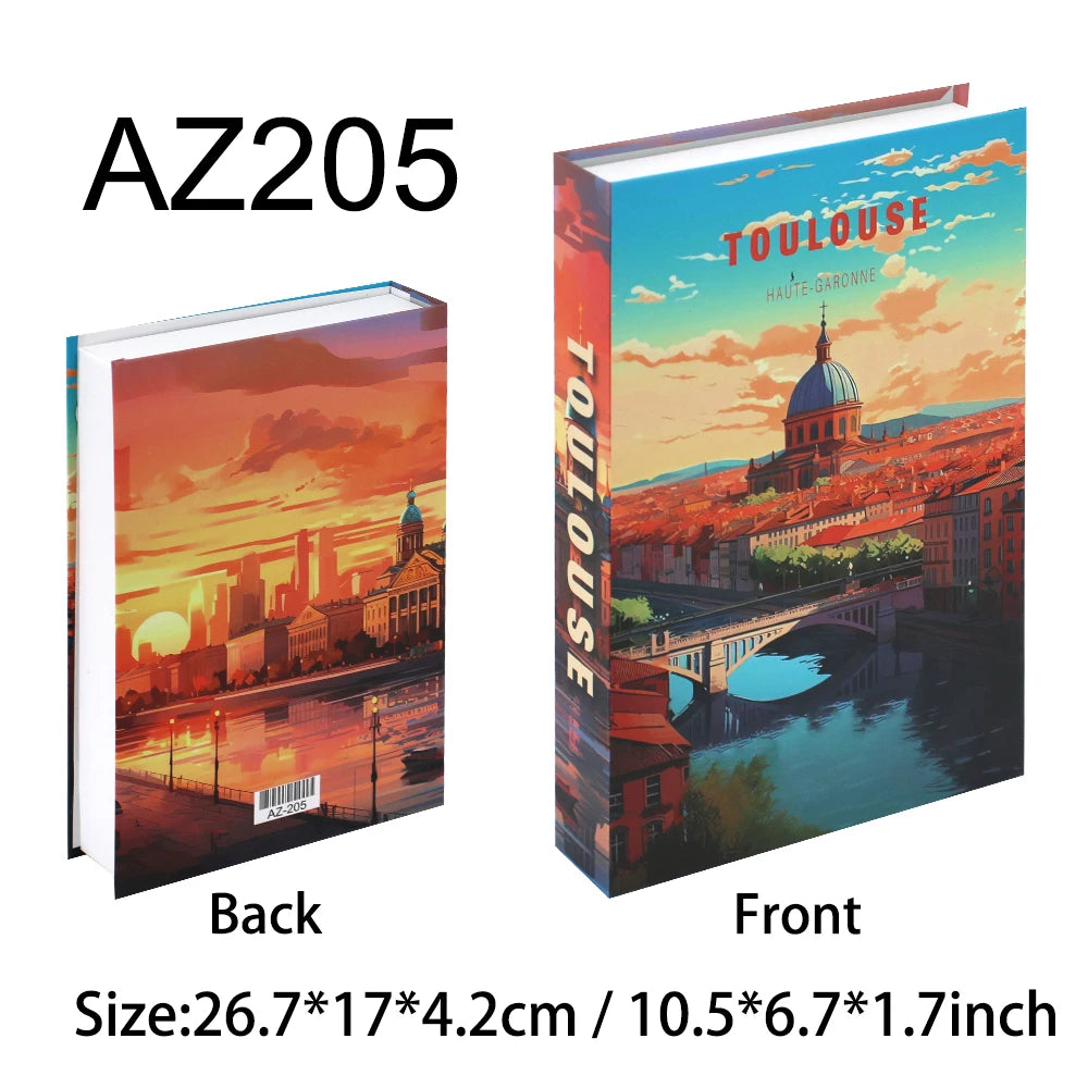 Decorative Book Box with Magnetic Closure