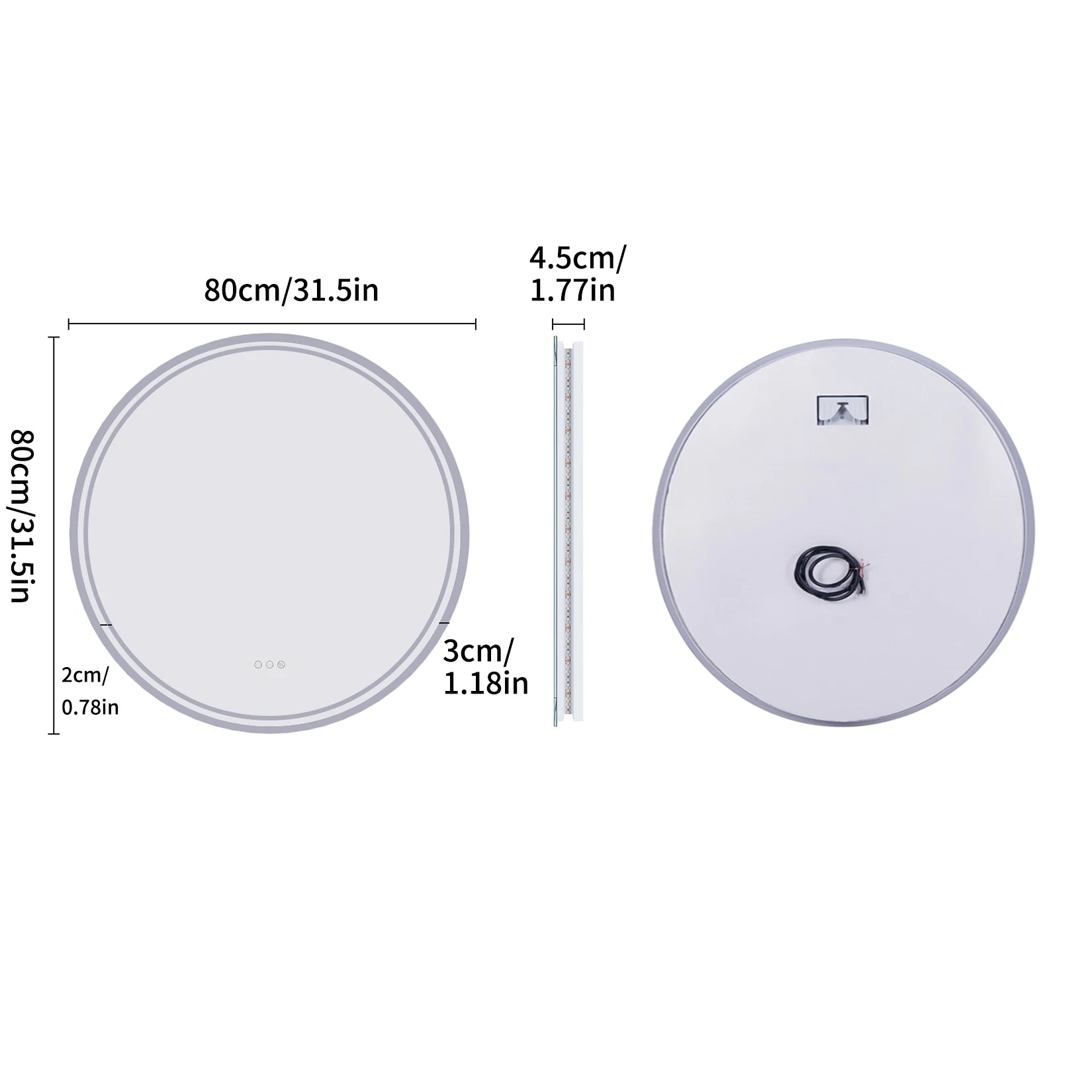 Round LED Bathroom Mirror