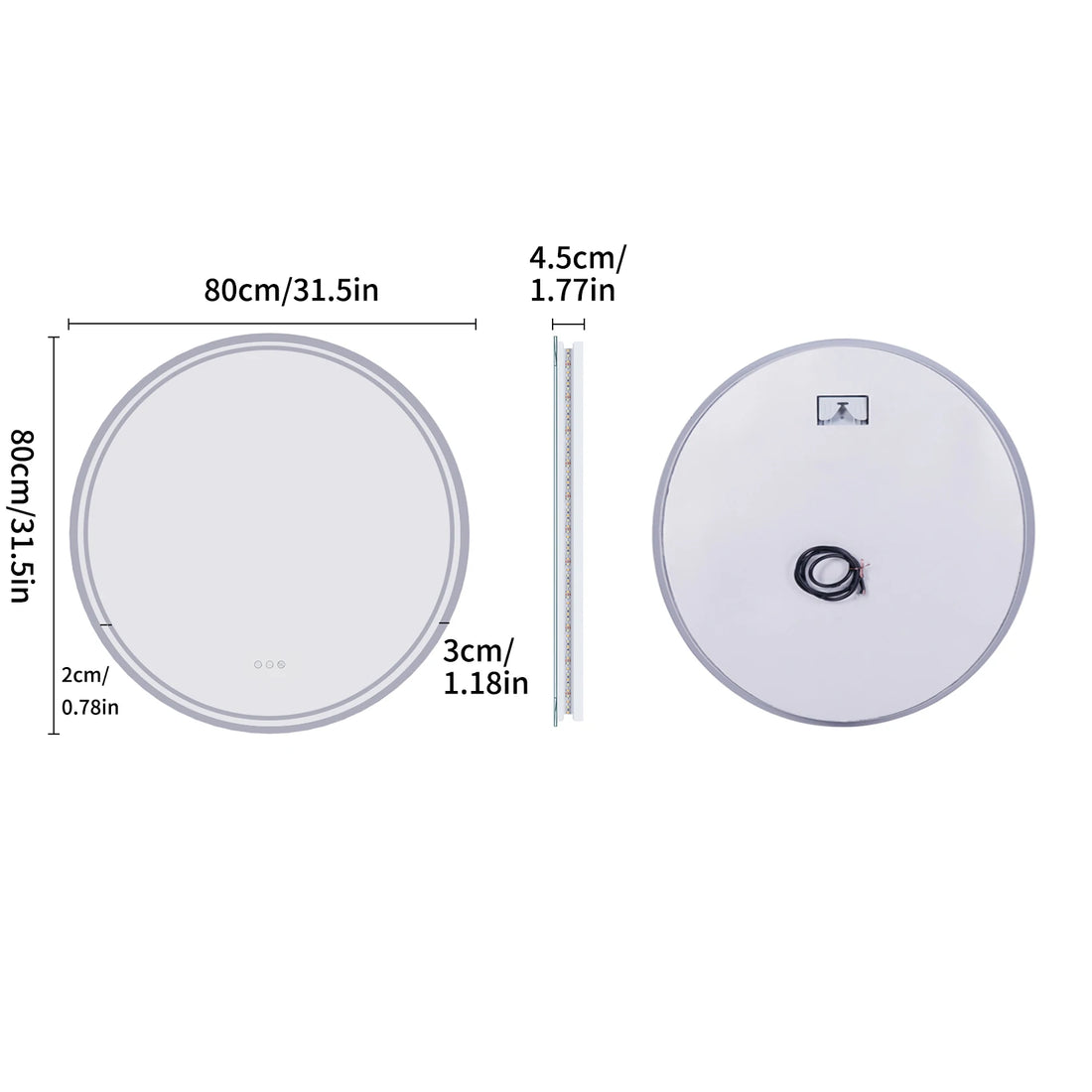 Round LED Bathroom Mirror