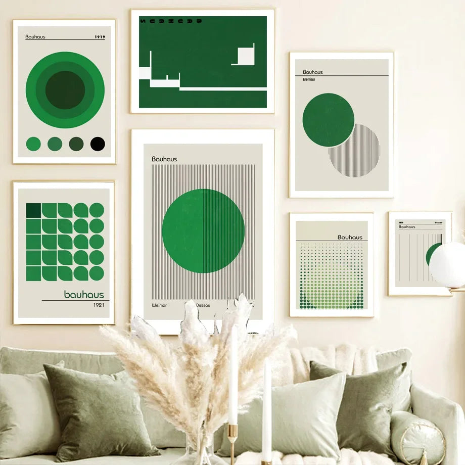 Abstract Bauhaus Canvas Wall Art Print