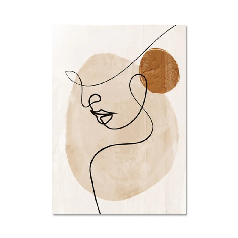 Matisse-Inspired Abstract Line Art Canvas Print