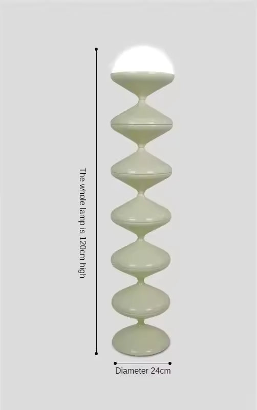 Art Deco Gourd Floor Lamp with Iron Shade
