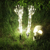 LED Glowing Skeleton Skull Decor – Halloween Yard & Haunted House Prop