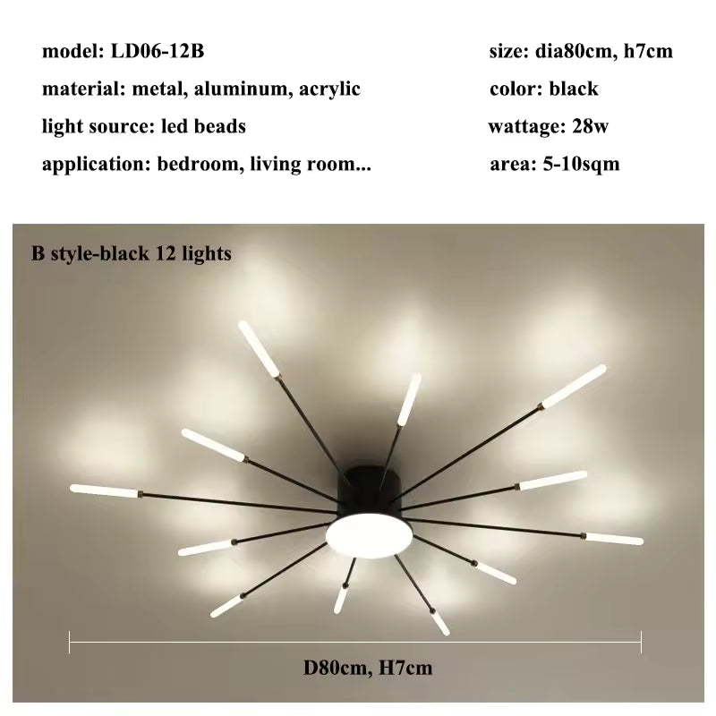 Firework LED Ceiling Chandelier