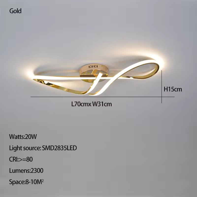 Polished Chrome Semi-Flush LED Ceiling Chandelier