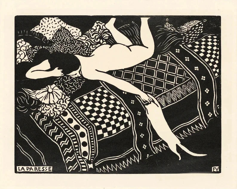 Félix Vallotton La Paresse Vintage Canvas Print