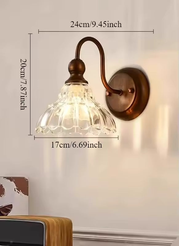 French Retro Glass Chandelier