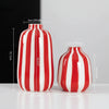 Striped Ceramic Vase Set (2 Pieces)
