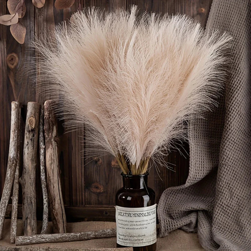 Faux Pampas Grass Stems | Boho Vase Filler Decor