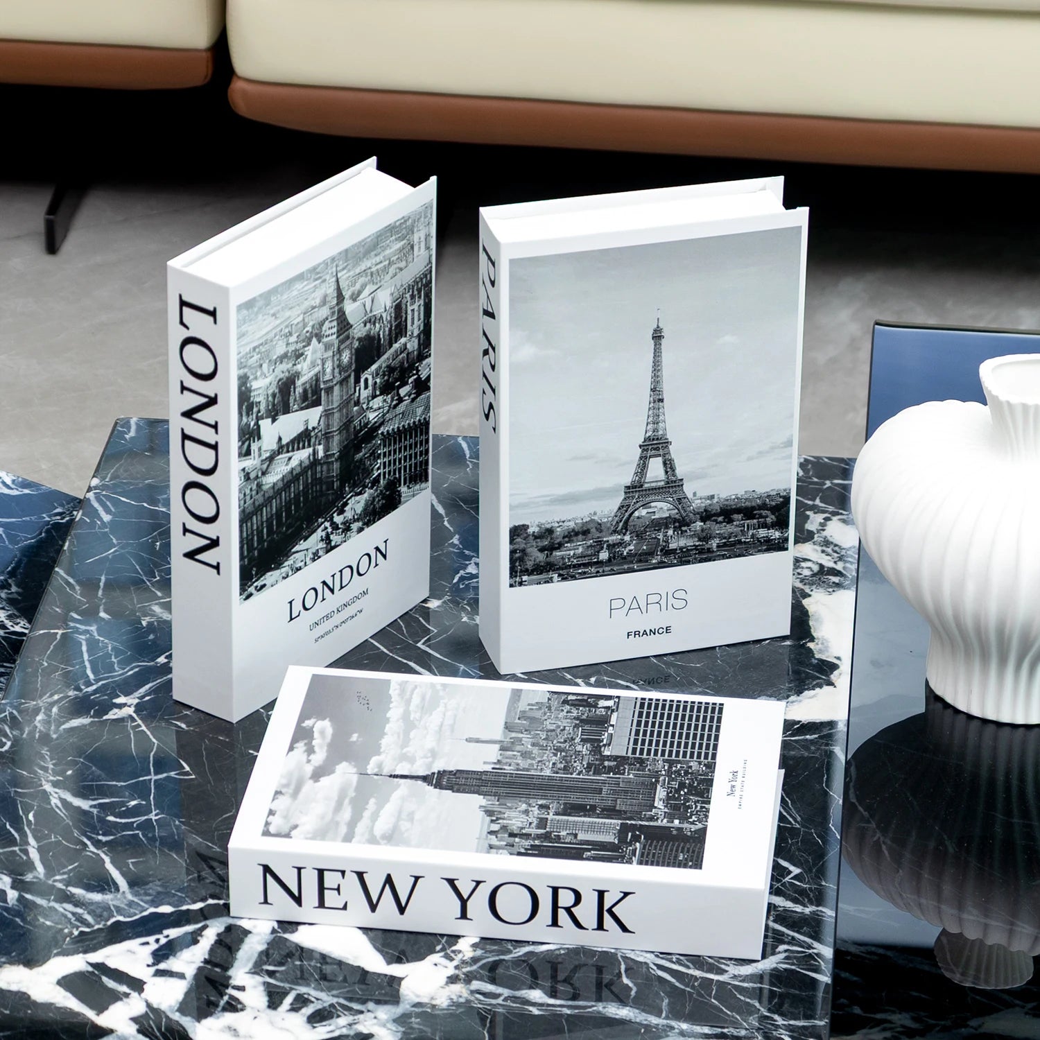 Decorative Fake Book Box – Modern Home Décor Storage Ornament