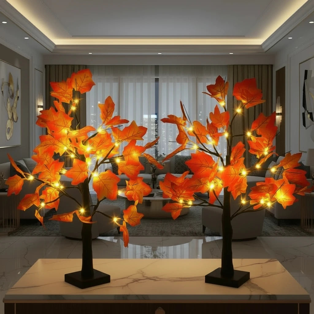 Artificial Black Birch Tree LED Table Lamp – 24 LED