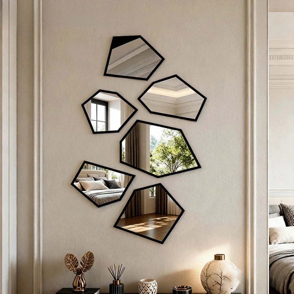 Acrylic Irregular Mirror Wall Decor Set
