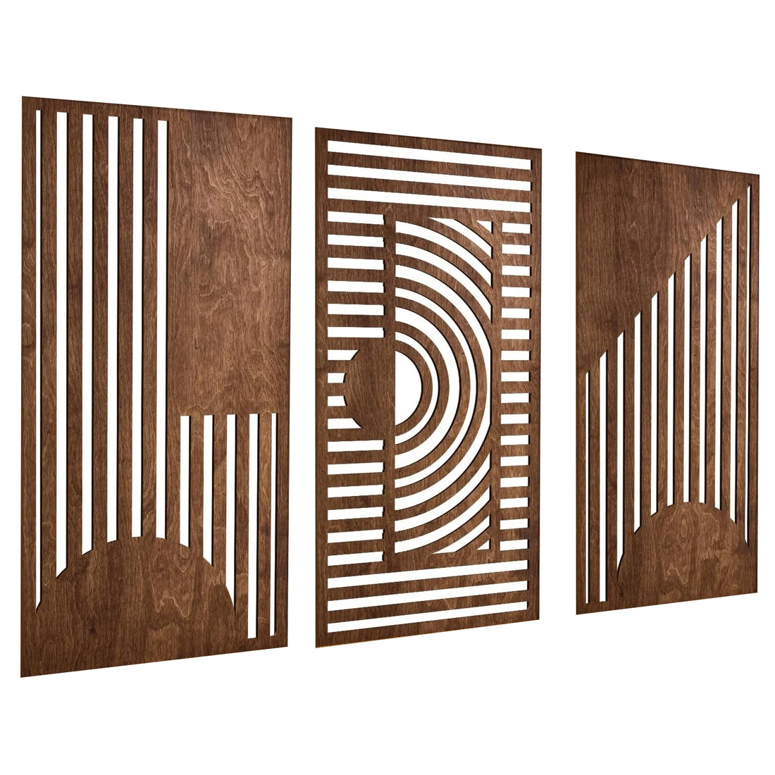 3-Piece Geometric Wood Wall Art Set