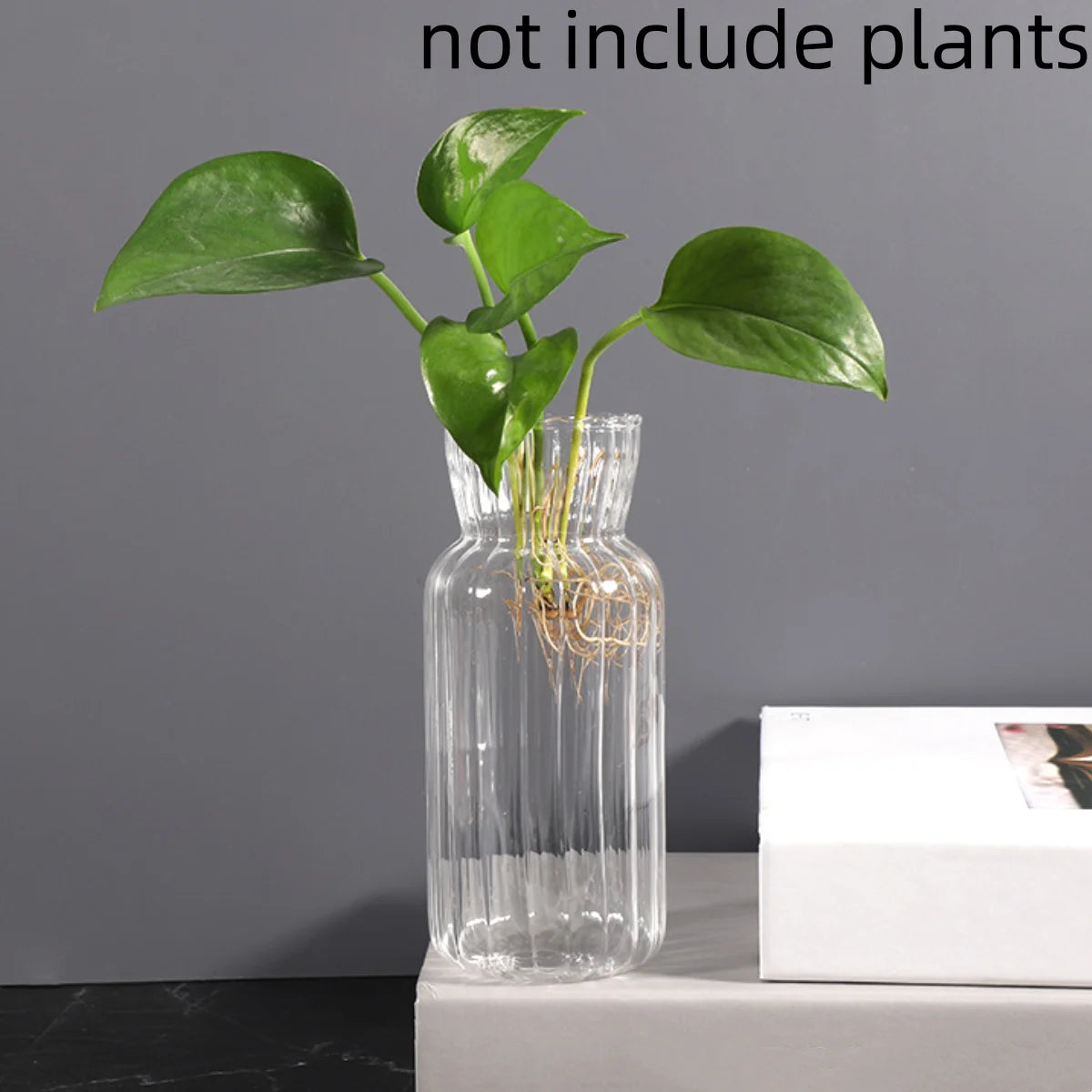 Retro Striped Glass Vase