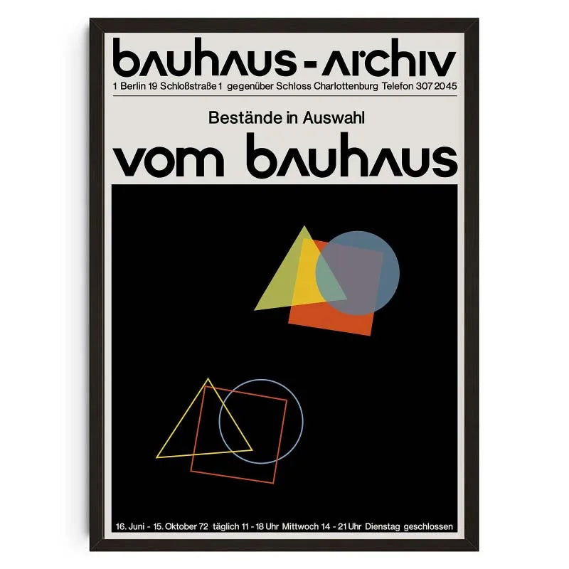Mid-Century Modern Bauhaus Abstract Geometric Wall Art