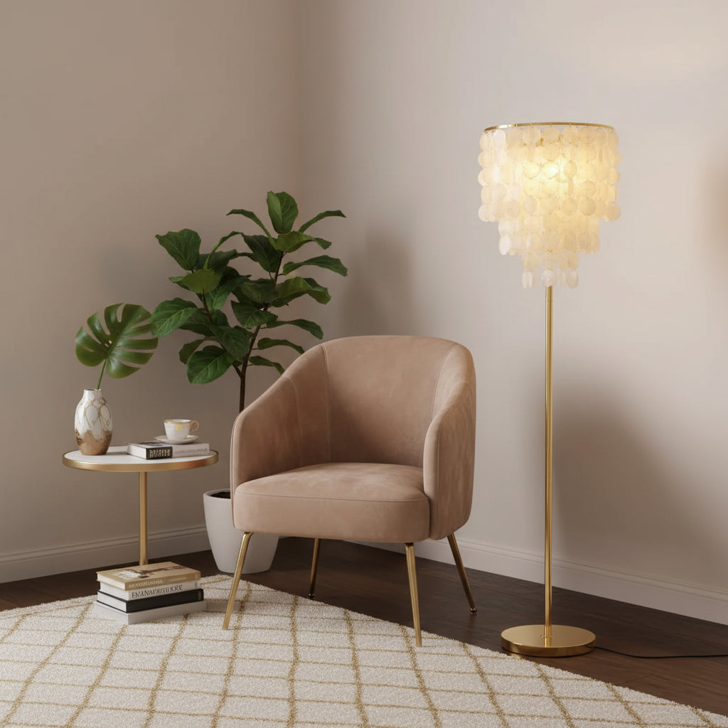 Modern Crystal Floor Lamp | Copper or Aluminum Body | Touch Switch | 4 Color Temps | D28×H145cm