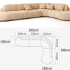 Modern U-Shaped Fabric Sofa