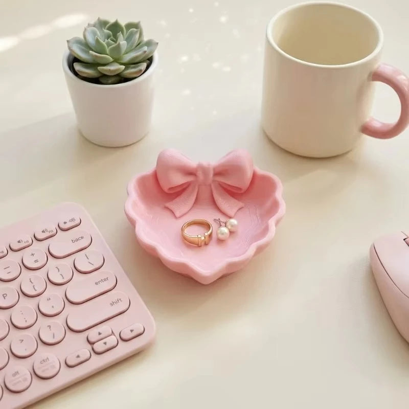 Heart Bow Jewellery Tray