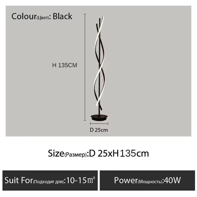Minimalist Geometric Line LED Floor Lamp
